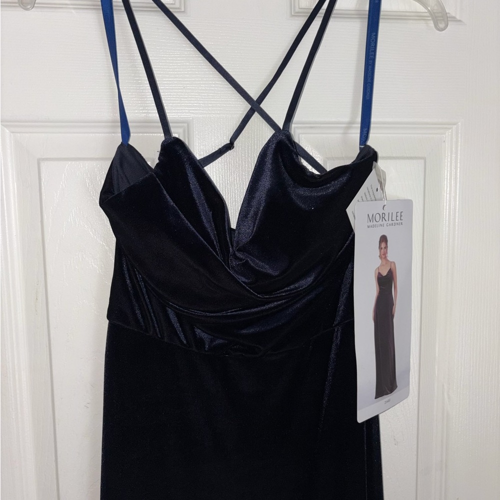 Morilee Lustrous Velvet Bridesmaid Dress - Picture 2 of 3